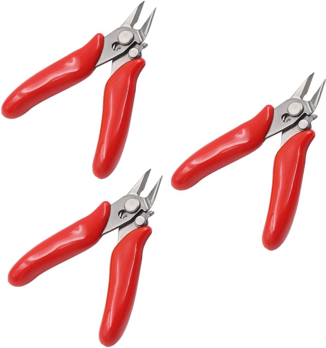 3 stuks draadsnijder, 3,5 inch veerbelaste snijtang, micro-spoeltrimmer, zijkniptang, diagonale tang voor elektrisch snijden, spoel maken, doe-het-zelf sieraden