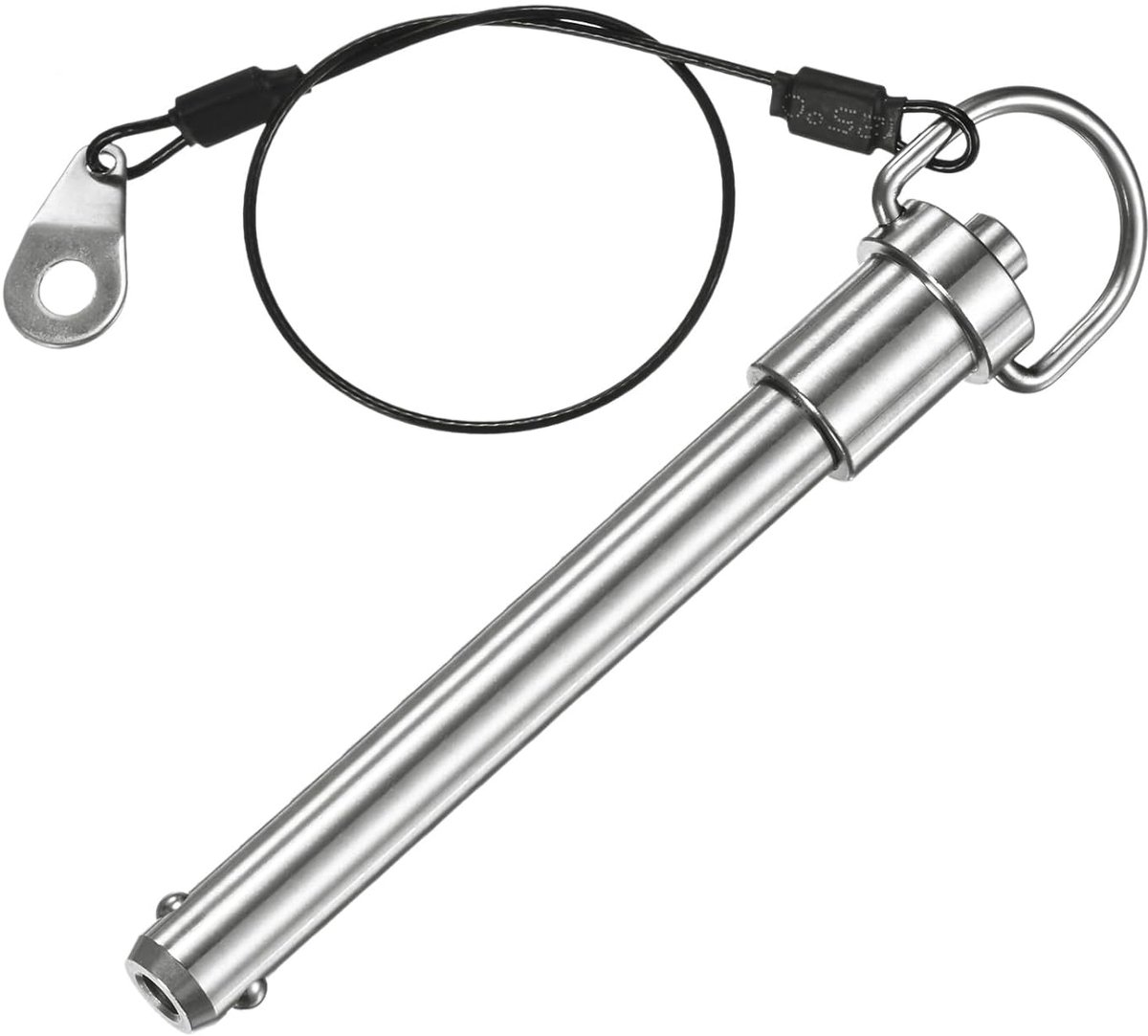 METERXITY Kogelstift met knopvergrendeling diameter 15/32 inch [12 mm] nuttige lengte 3-15/16 inch [100 mm] snelwissel-penring met sleutelkabel [roestvrij staal 304]