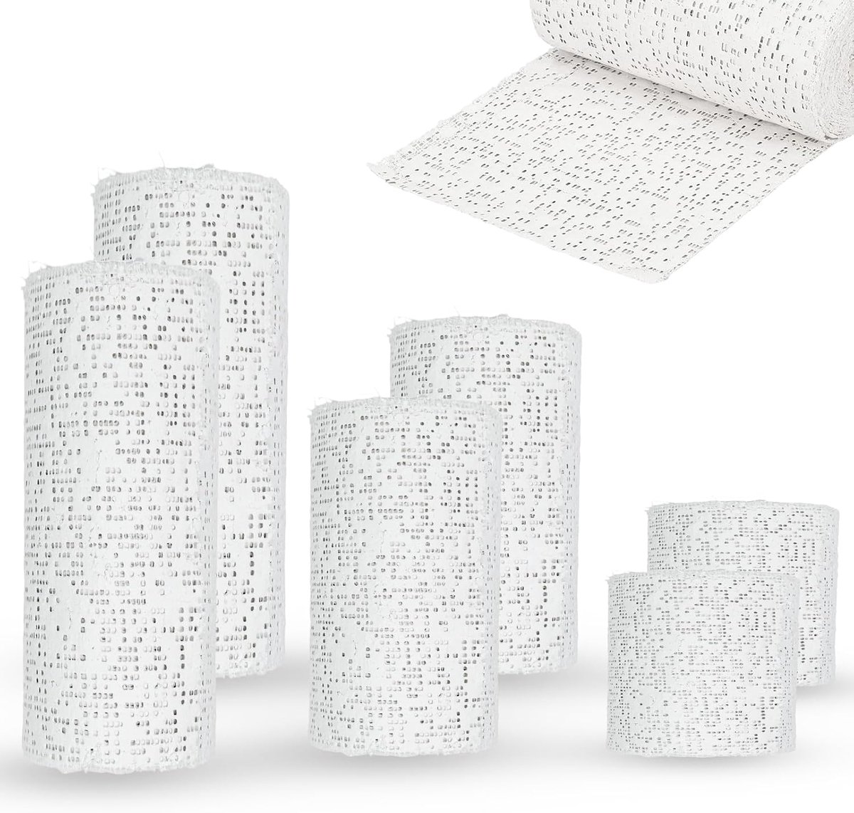 6 rollen gipsverband babybuik, gipsverband set, 5 cm, 10 cm, 15 cm x 270 cm | Sneldrogend gipsverband, gipsverbanden om te knutselen, gipsdoek voor gipsafdruk, voor kunsthandwerk sculptuur