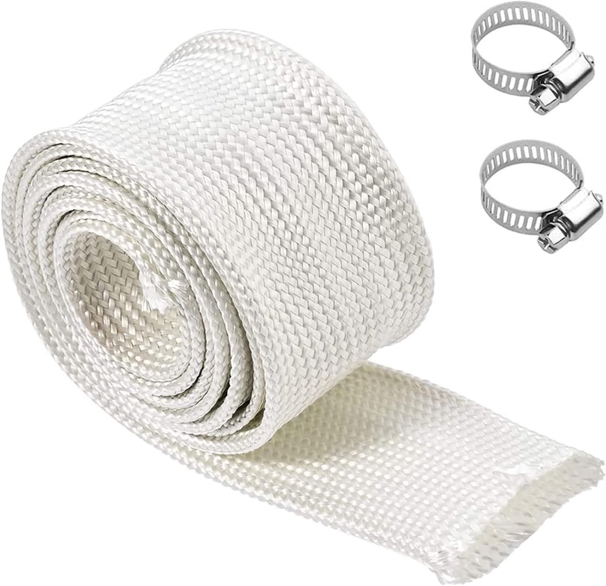 1,3 m titanium heat sleeve uitlaatslang 25 mm voor stroomgeneratoren noodstroomaggregaat uitlaatpijp standverwarming isolatie slang High TEMP glasvezel sleeving voor verwarmingen air-airconditioning