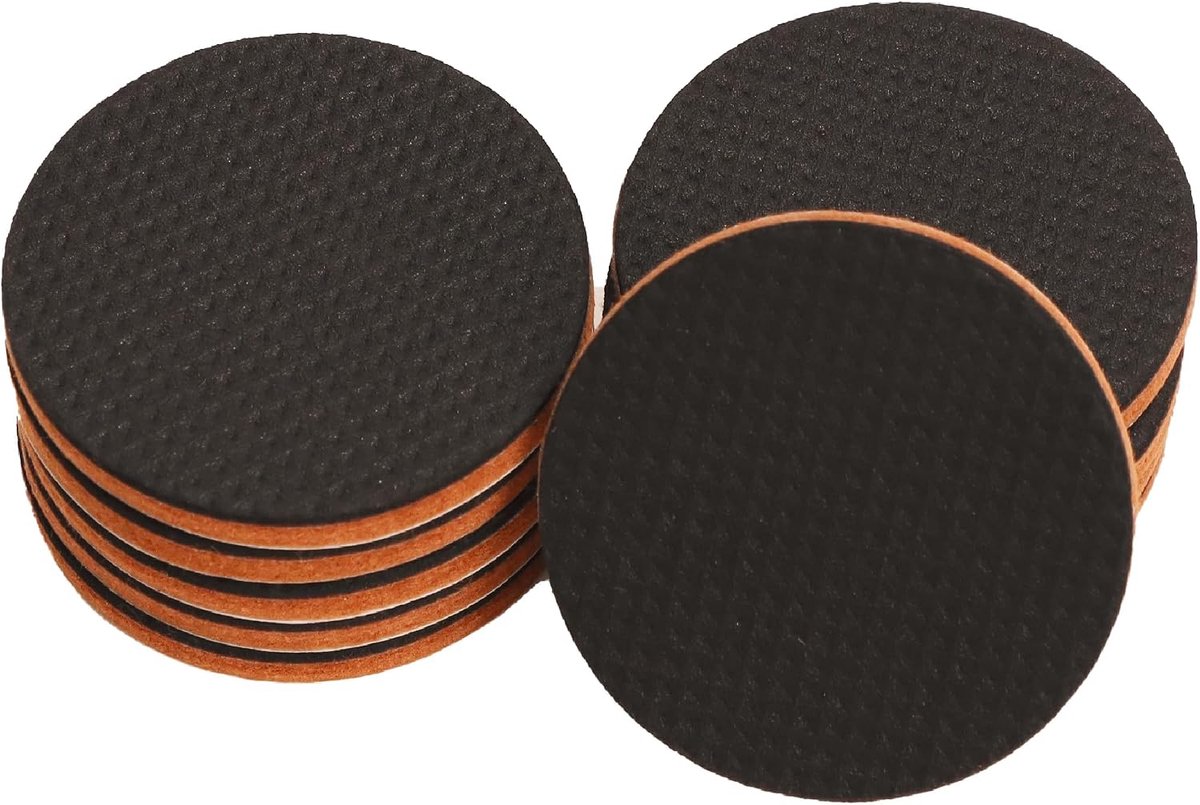 meubelpads - 10 stuks 50 mm robuuste rubberen vloerbeschermers voor hardhout, laminaat, tegels - antislip meubelgrijpers, vilt en zelfklevende vloerbeschermpads voor stoelen, banken, tafels