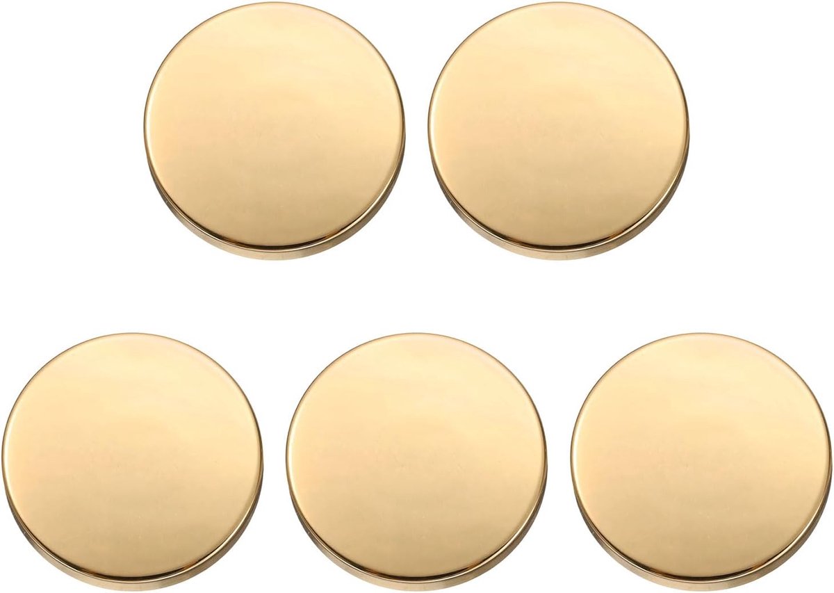 Knopen, glanzend oppervlak, ronde oogknopen, knutselknopen, reserveknopen, knopen voor doe-het-zelf mannen, vrouwen, overhemd, broek, trikjas, kleding, lichtgoud