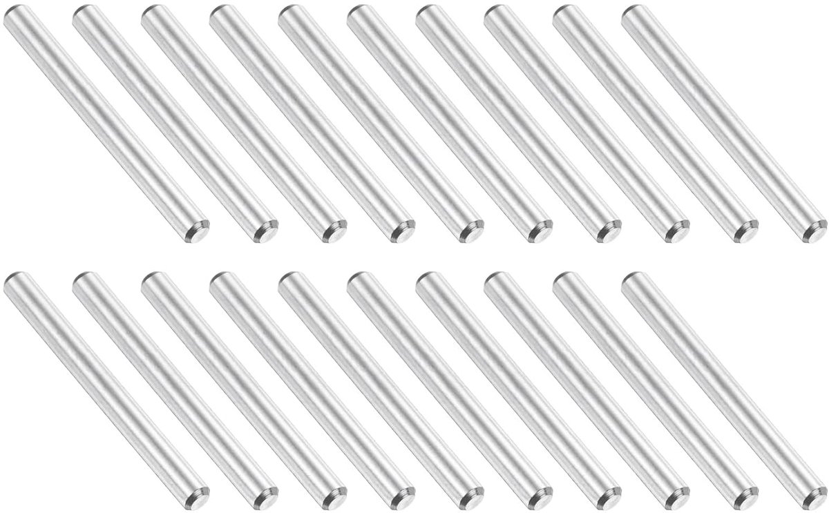 Marine Grade 316 roestvrij stalen plugstiften, 3 mm x 30 mm, ronde metalen staven, lineaire rails, stang, solide staaf voor houders, planksteunen, doe-het-zelf knutselbenodigdheden
