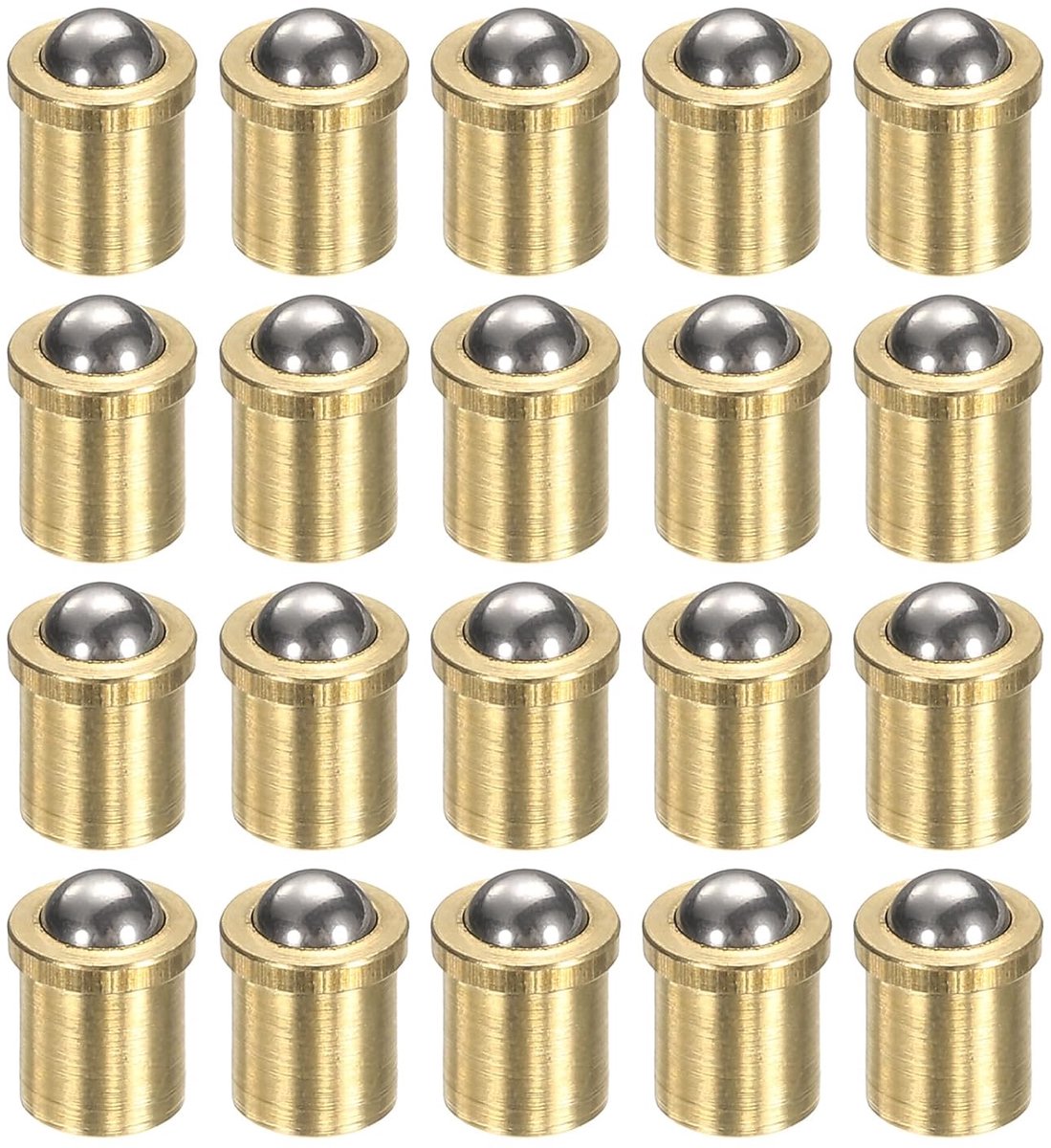 20 stuks kogelpuntdrukveren, 4 x 5 mm, messing precisie-positioneringskralen, kogelveerdrukveren, kogelhengel voor deurkast, mechanische apparaten, klemmen, meubels