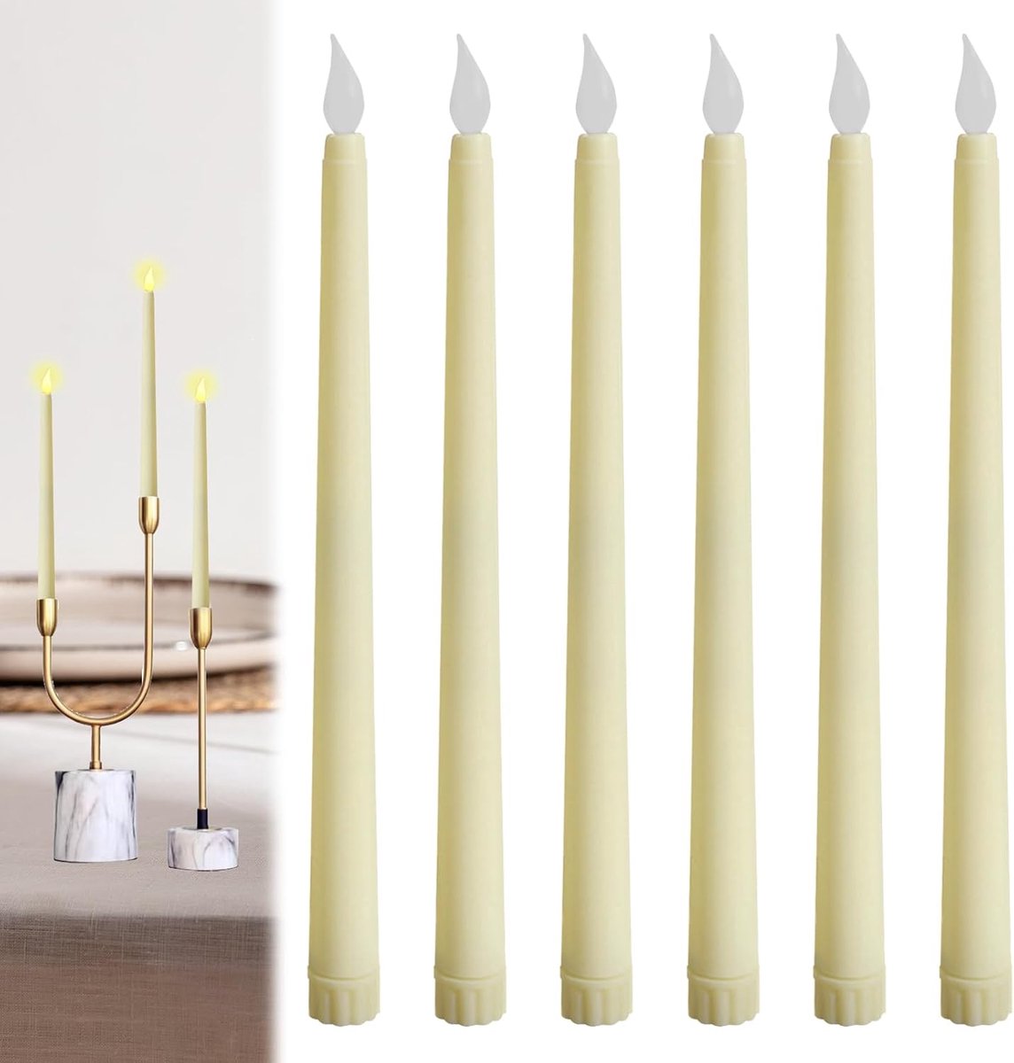 flikkerende vlam, 6 stuks, nep, elektrisch, werkt op batterijen, voor decoratie, Kerstmis, verjaardag, huis, slaapkamer, bruiloft, Pasen, feest