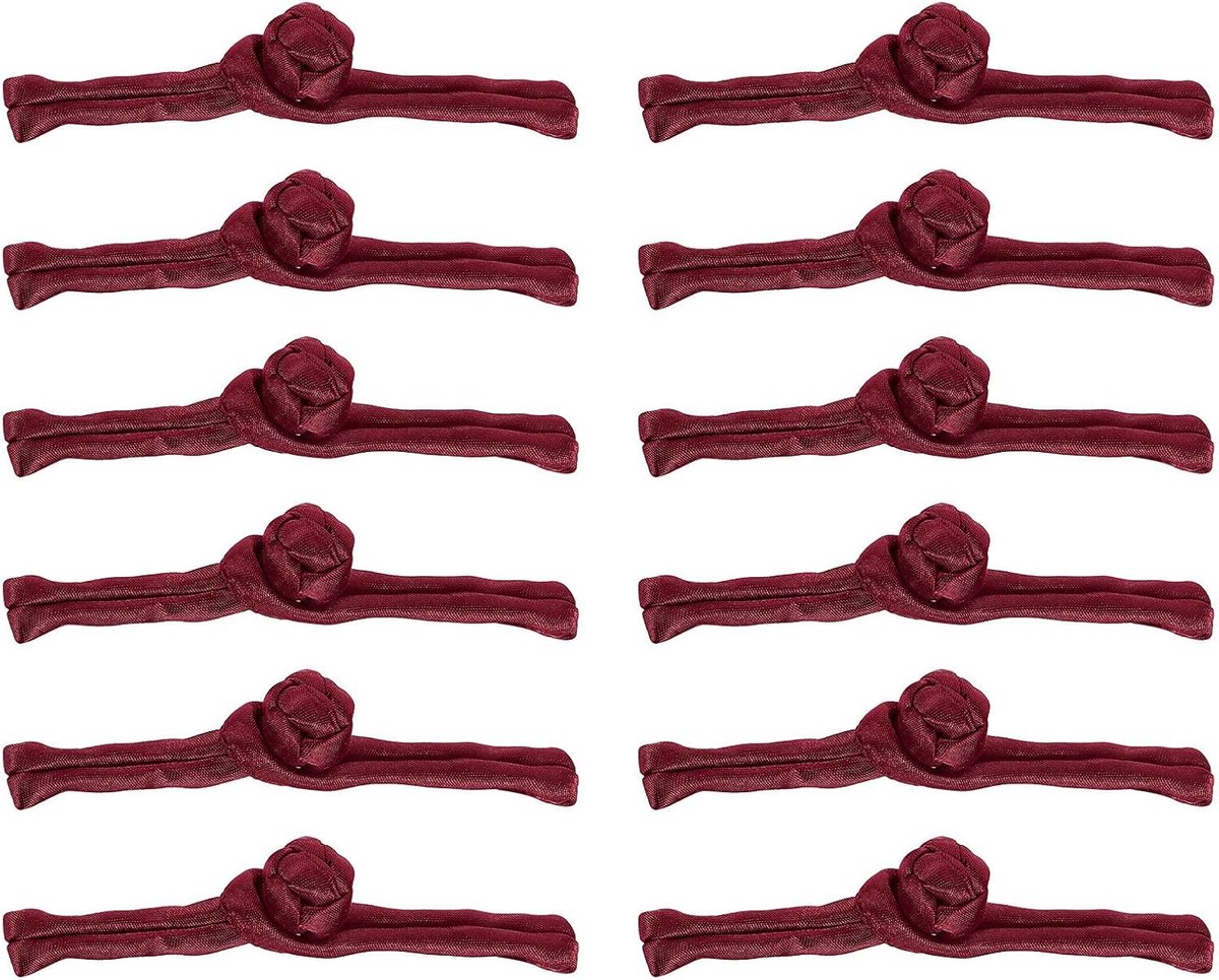 Knopen, sluiting, 20 paar naaiknopen sluitingen voor doe-het-zelf Cheongsam tangpak, cape, mantels, bruidskostuums, outfit (wijnrood), wijnrood, 95 x 13mm