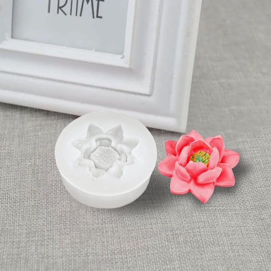 3D Lotus Kaarsvormen van siliconen, kaarsvormen om te gieten, driedimensionale lotusvorm, doe-het-zelf siliconenvormen, gietvormen, siliconenvorm voor woondecoratie — afbeelding 3