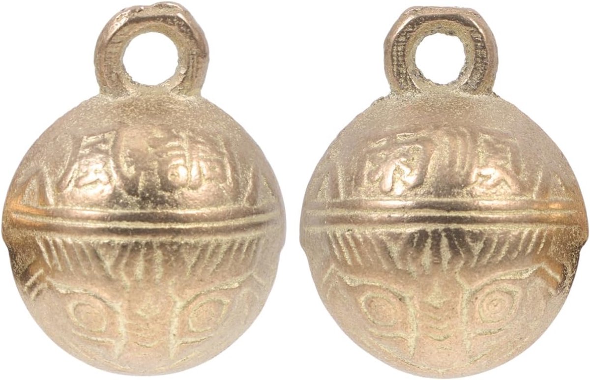 2 stuks koperen belletjes, kleine draagbare belletjes voor huisdieren, duurzame hondenbelletjes met helder geluid, decoratieve hangers voor honden en doe-het-zelf, robuust en