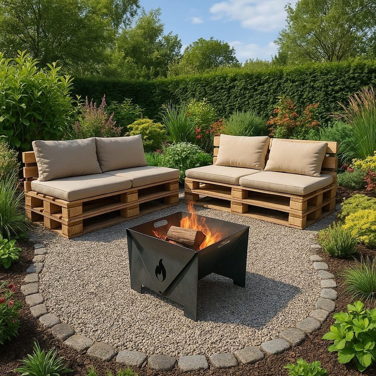 tuinhaard, installatie zonder schroeven, 54 x 54 x 40 cm