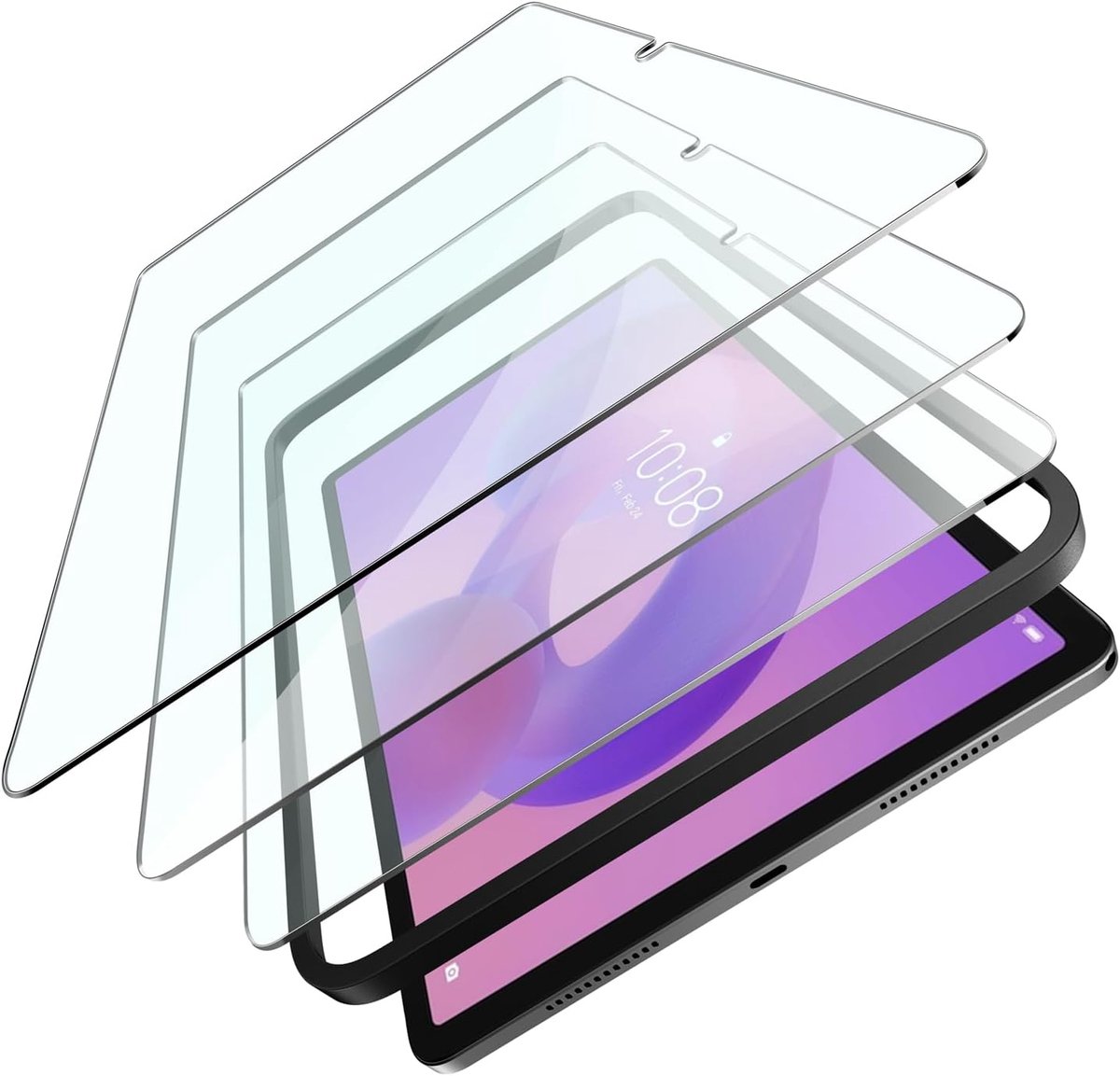 3-pack schermbeschermer voor Lenovo Tab M11 met eenvoudige installatie frame, 9H gehard glas voor Lenovo Tab M11 schermbeschermer, HD-transparante film, krasbestendig, slagvast
