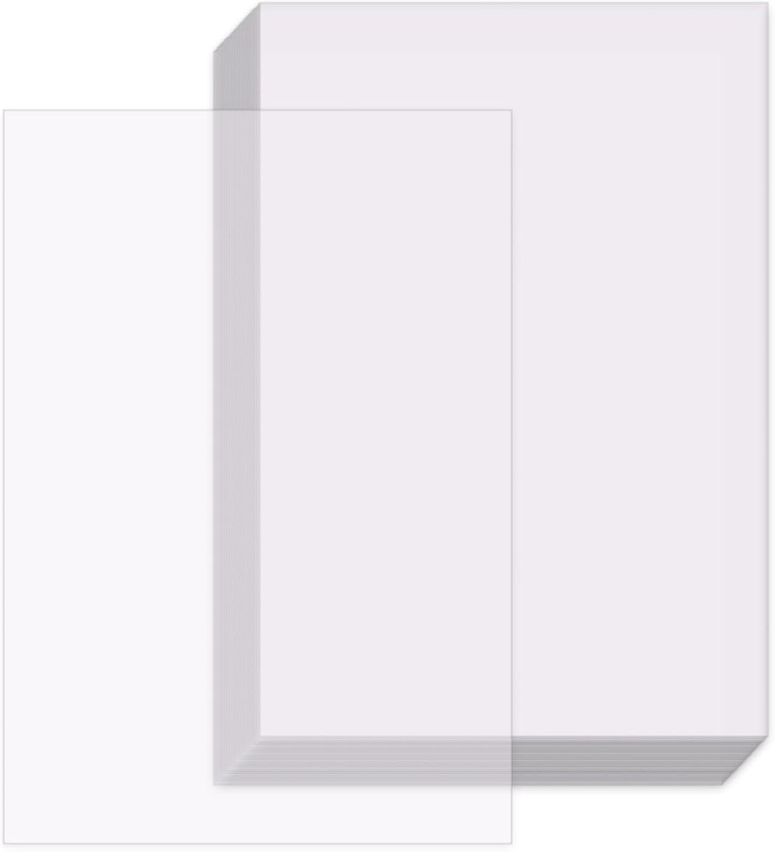 Calqueerpapier A4 - 80 Vellen (93 g/m²) Transparant Tekenpapier voor Naaipatronen, Ontwerpschetsen, Tekenen, Kalligrafie en Grafisch Scrapbooking