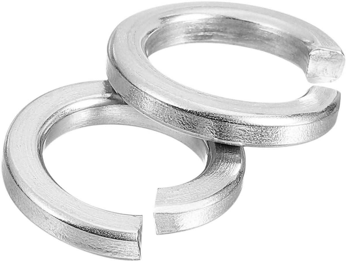 Borgringen met vering, M10 assortiment van gedeelde veiligheidsschijven van roestvrij staal 304 voor moerschroeven, zilver