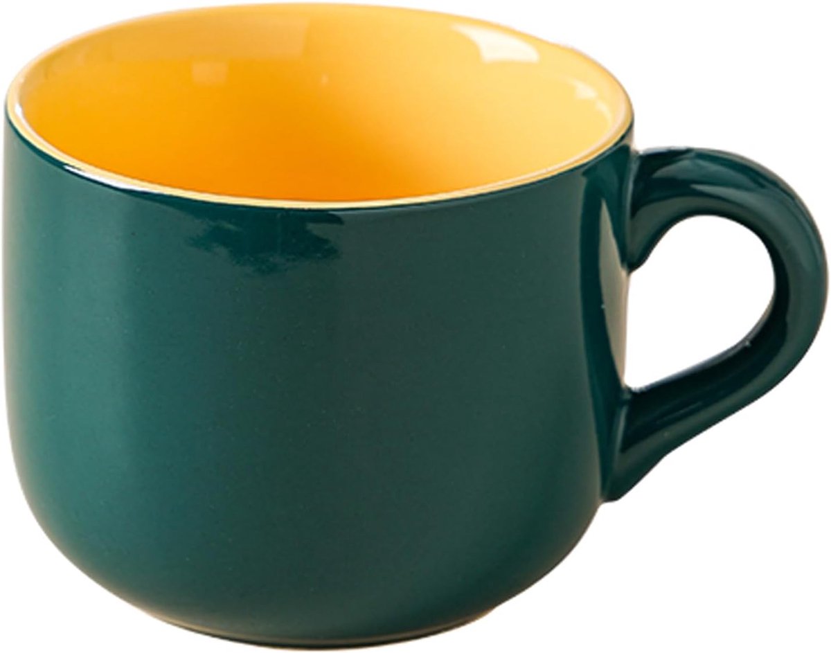 groot, grote mok 600 ml, keramische koffiemok, grote koffiemok, 600 ml, theekop, grote mueslikom met handvat, theebeker, beker, porselein, grote cappuccinokop, XXL mok
