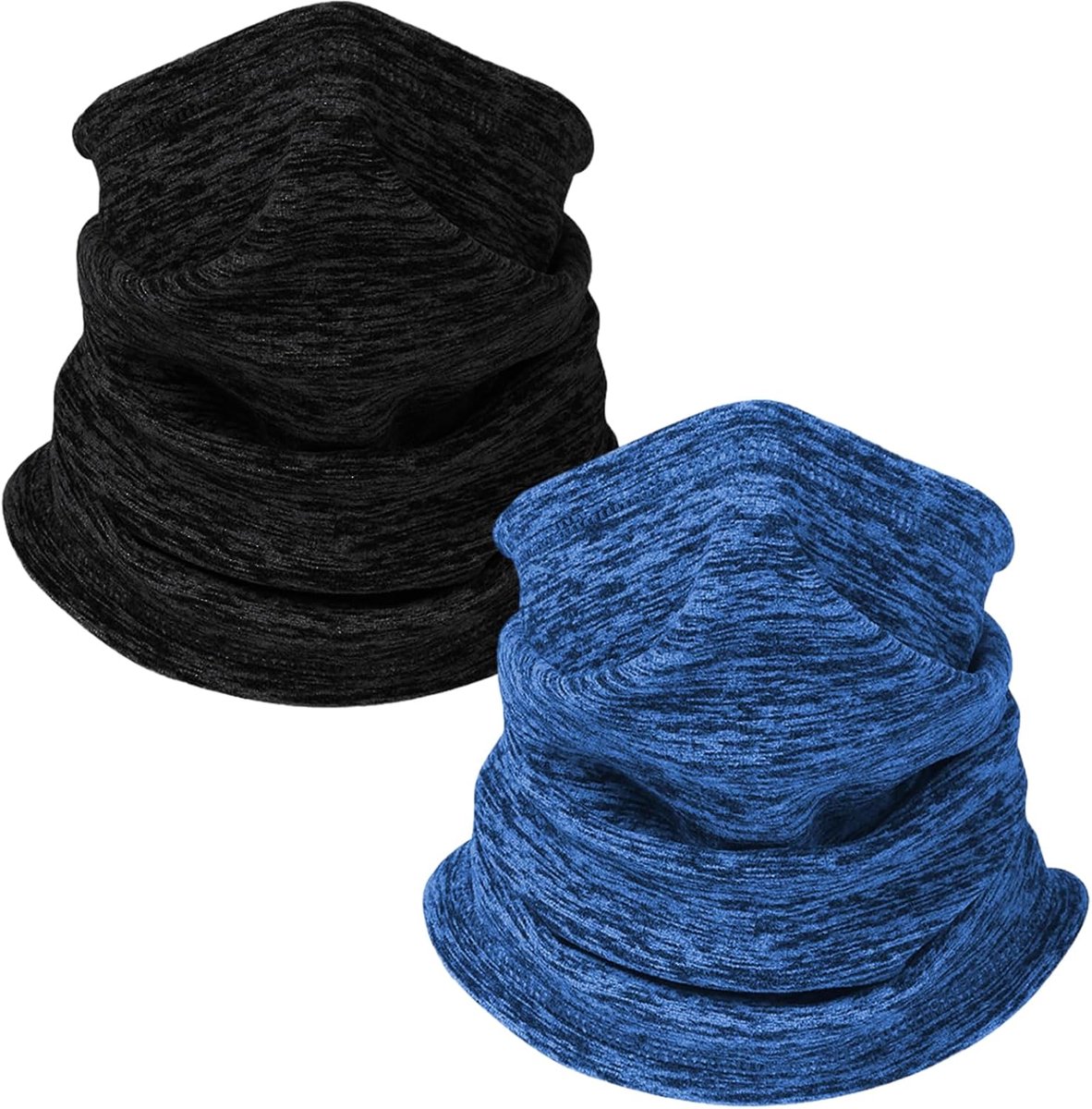 2-pack nekwarmer, winter nekwarmer fleece winddichte nekbeschermer snood voor mannen vrouwen, verstelbare gezichtsbedekking sjaal, hoofdband sjaal buishoes bivakmuts voor winddichte