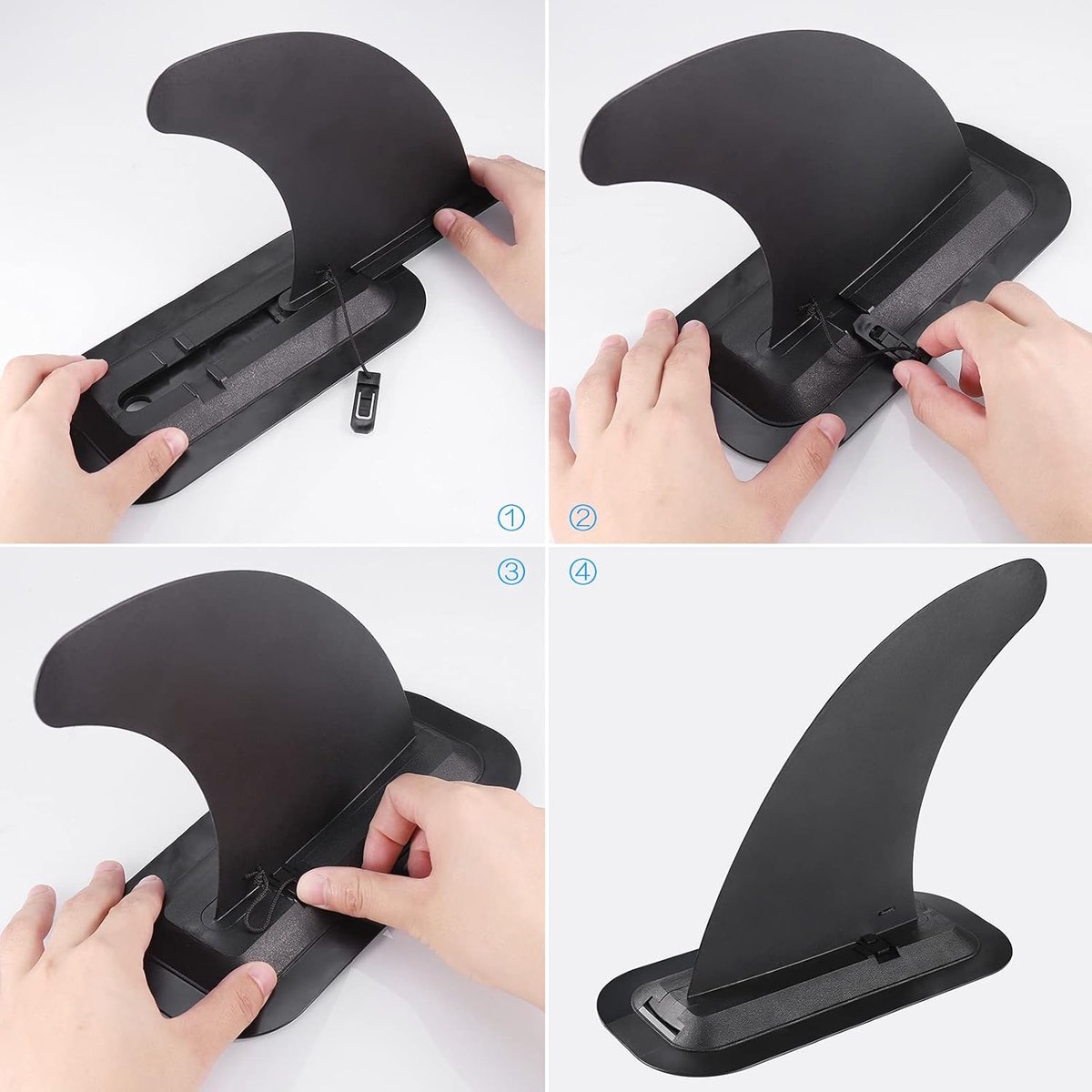 Uitneembare universele SUP-vin, nylon veilig versterkte surfplankvinnen, paddleboardvinnen als SUP-vin, vervangende kano-accessoires voor longboard, surfplank, opblaasbaar paddleboard