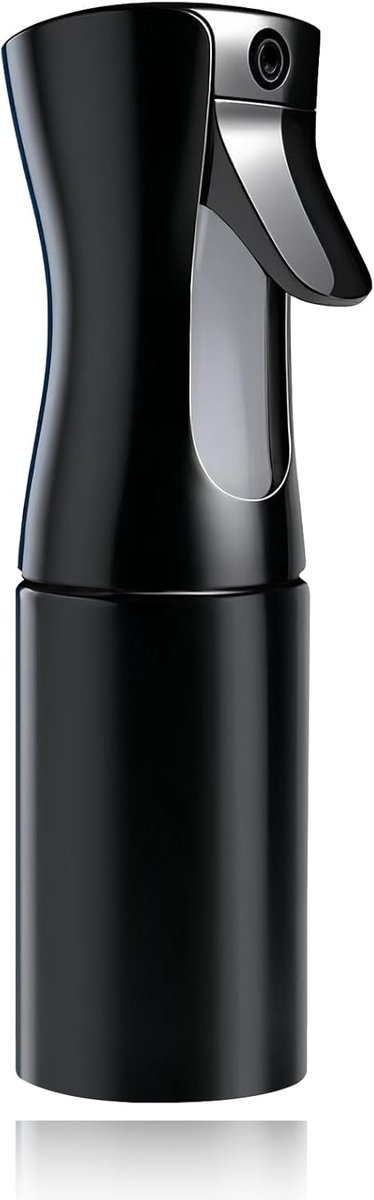 200 ml, lekvrij, met fijne nevel, 1 navulbare fles voor haar, planten, huishouden en reizen (zwart)