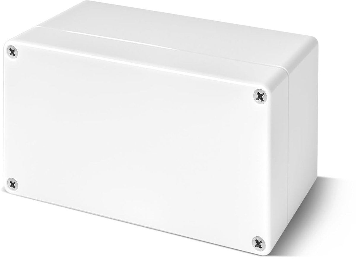 ABS Elektrische Aansluitdoos, Waterdichte IP65 Aansluitdoos, Wit, 15,8 x 9 x 6 cm
