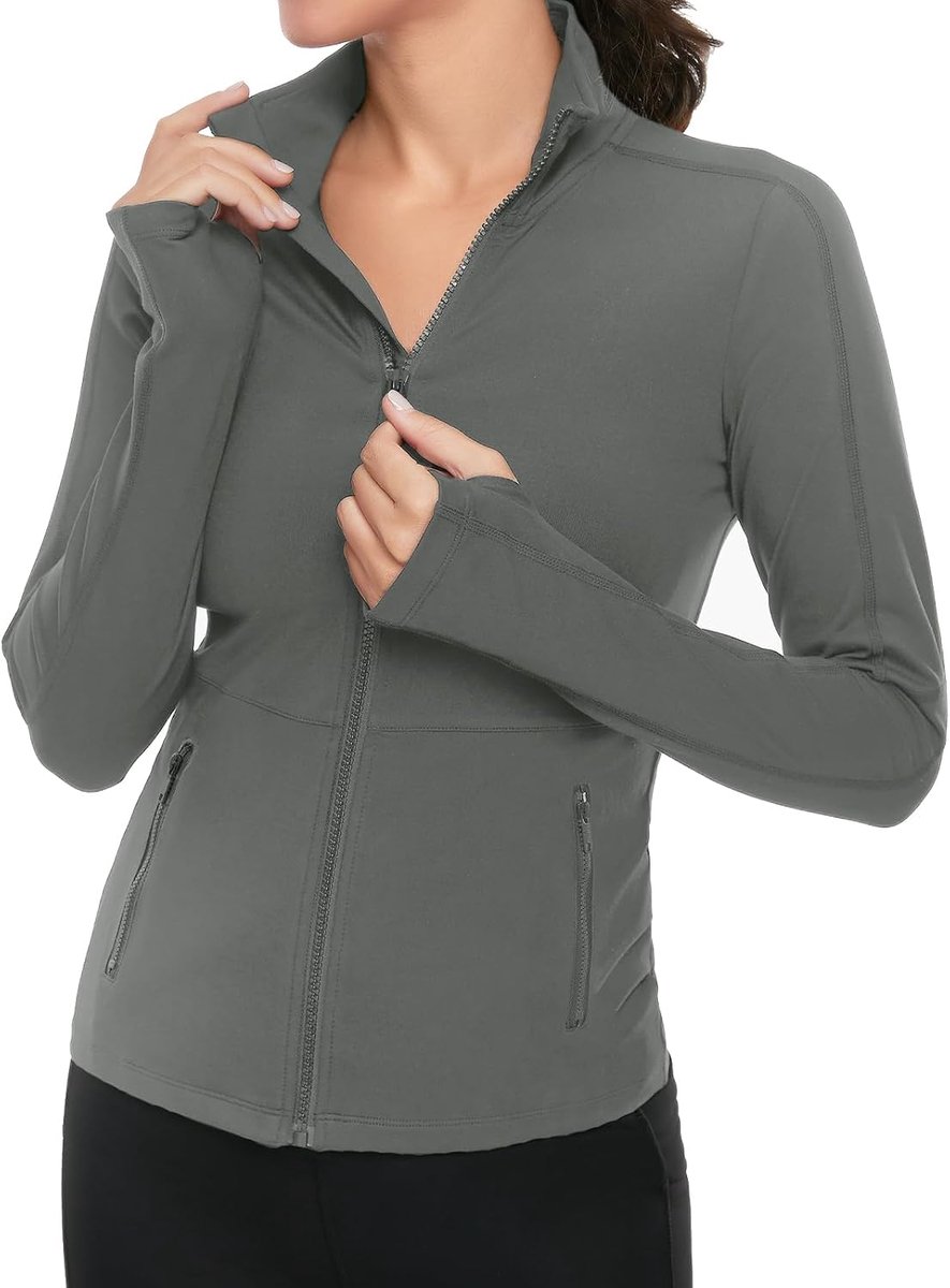 Dames Sport T Shirt Lange Mouw Running Top Fitness Sportshirts met Duimgaten