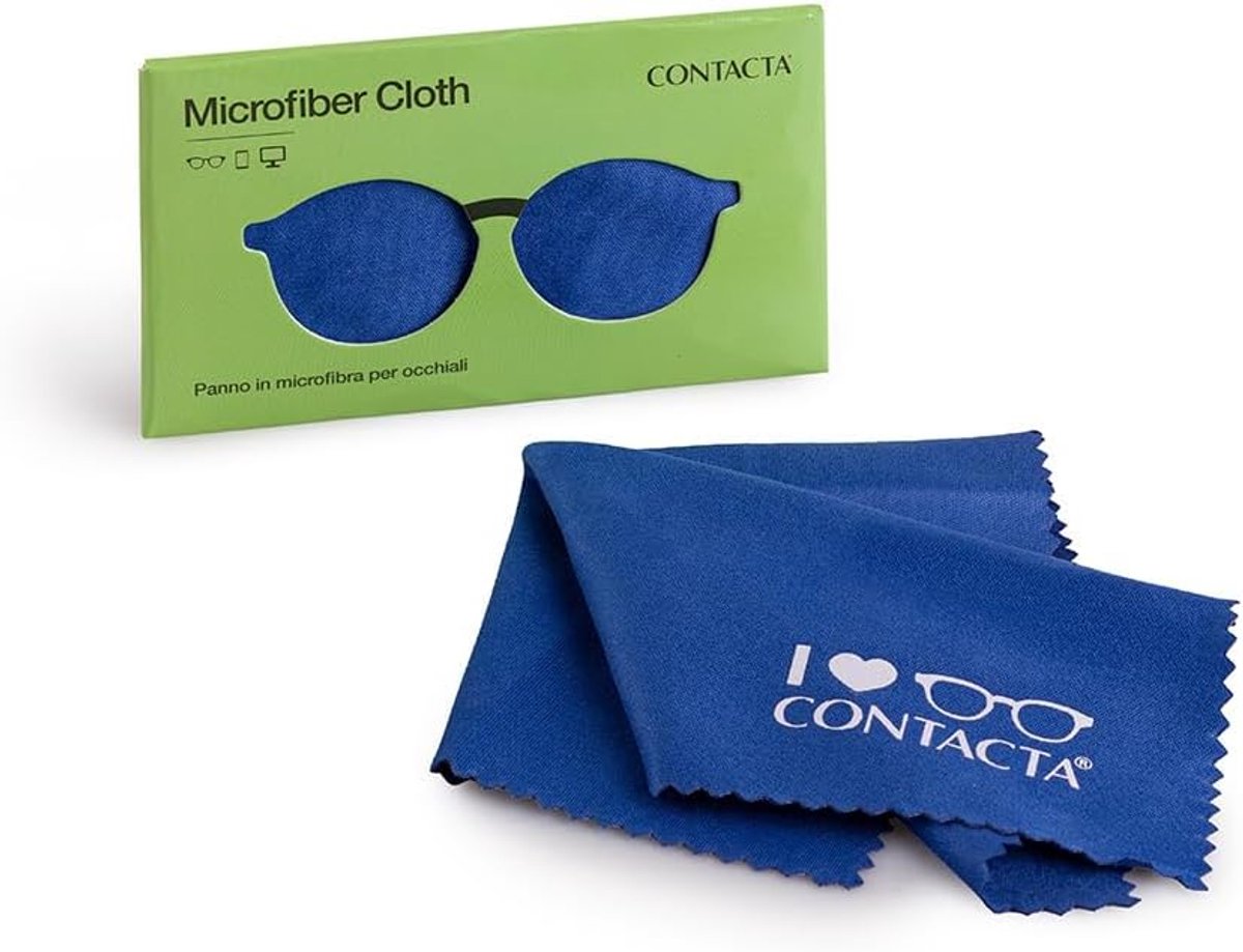 Microfibre doek voor brillen - 1 stuk - blauw - zachte en effectieve reiniging - SnelShoppen