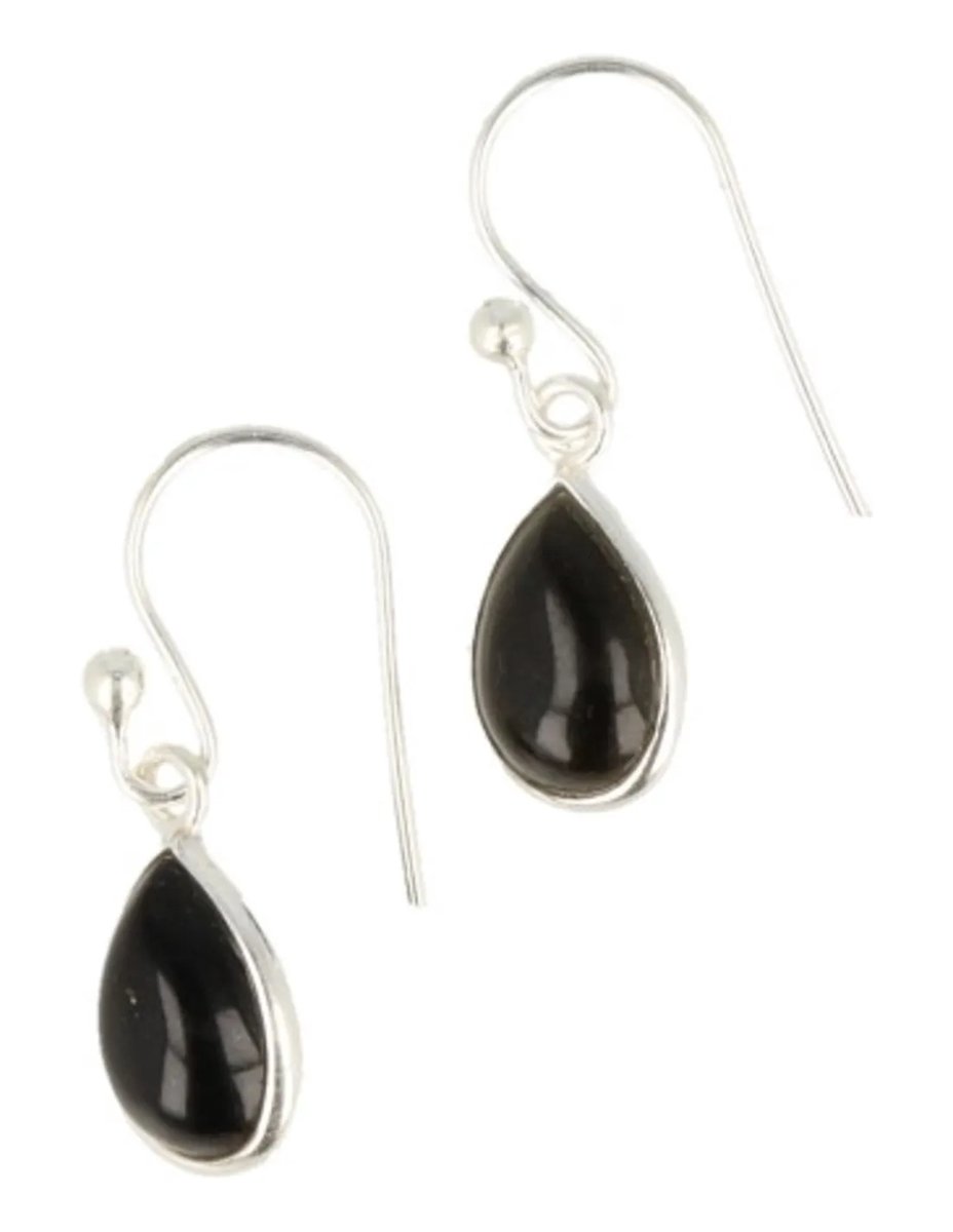 Ruben Robijn Sieradenset Zilver - Obsidiaan Zwart - Oorbellen en Hanger