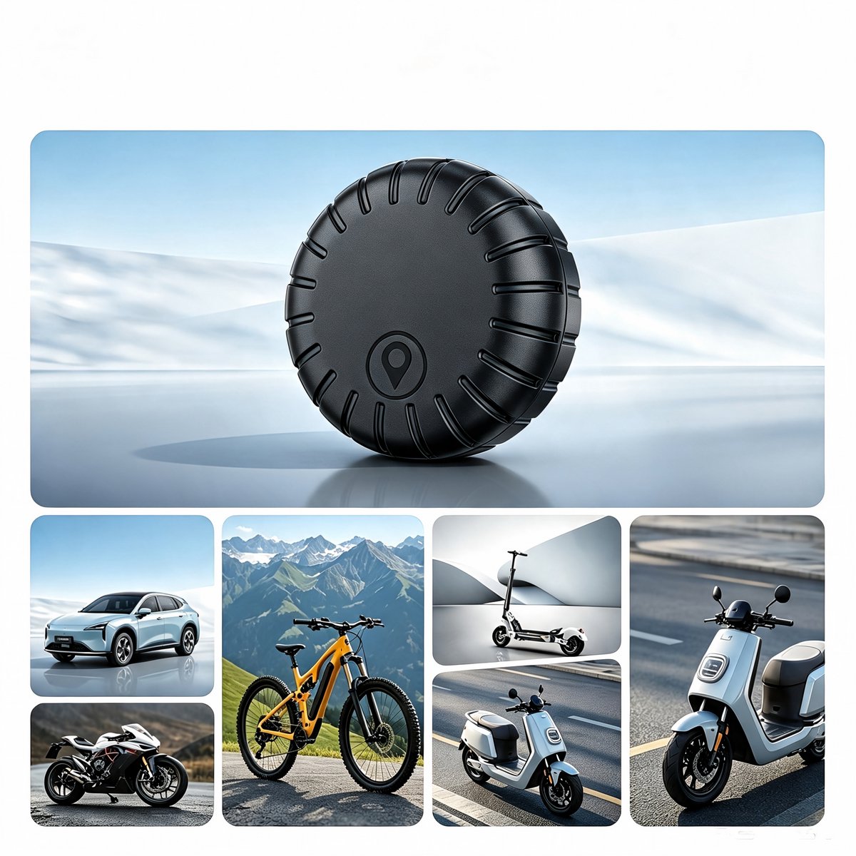 GPS-Tracker - Magnetisch & Waterdicht - Voor Auto,Fiets,Motor -IP66 - Zwart