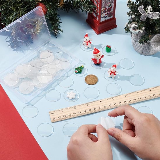 60 transparante cirkels acryl plaat 30 mm cirkelvormige miniatuur bases 2 mm dik blanco actiefiguur display basis ronde acrylbasis — afbeelding 2