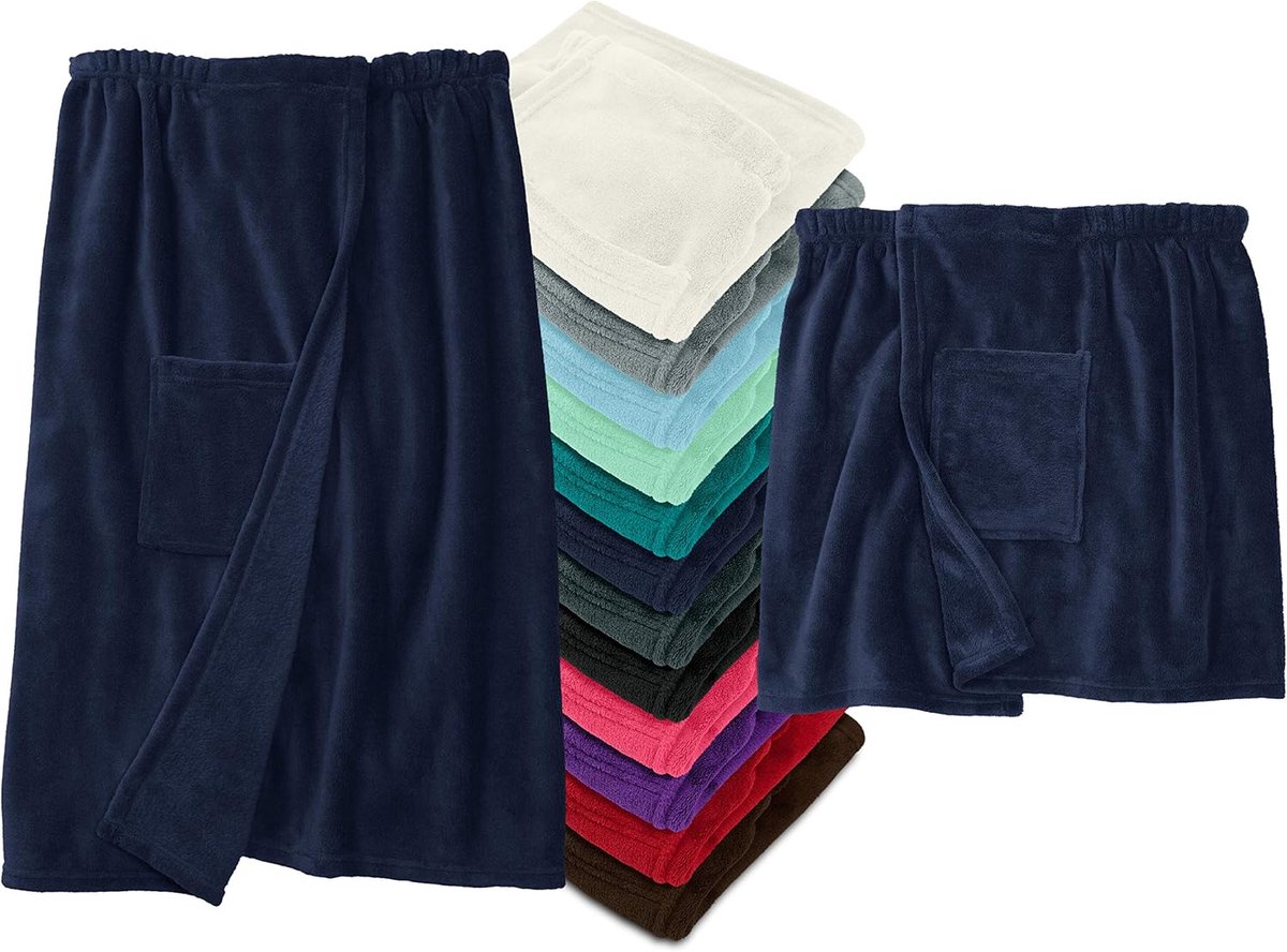 Knielange saunakleding met klittenbandsluiting Elegante klassieke look 2 maten voor mannen en vrouwen Verschillende kleuren