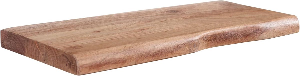 Wandrek 60 cm Massief Acaciahout met Natuurlijke Boomrand Bruin | zwevende plank van echt hout met natuurlijk rand, wandplank in landelijke stijl, handgemaakt, zwevende plank woonkamer