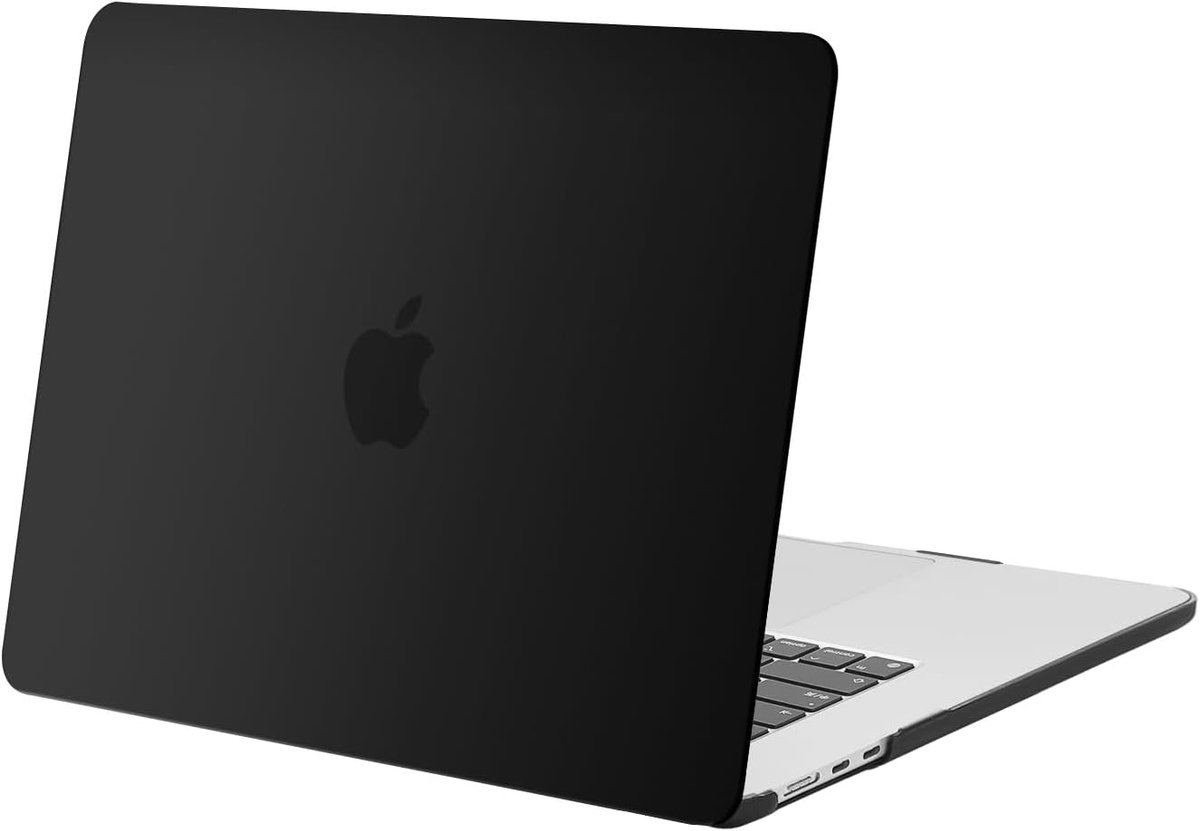 Compatibel met MacBook Air 15 inch hoes M5 2026 M4 2025 M3 2024 M2 2023 A3448 A3241 A3114 A2941 Liquid Retina Display Touch ID, beschermende plastic harde hoes cover, zwart