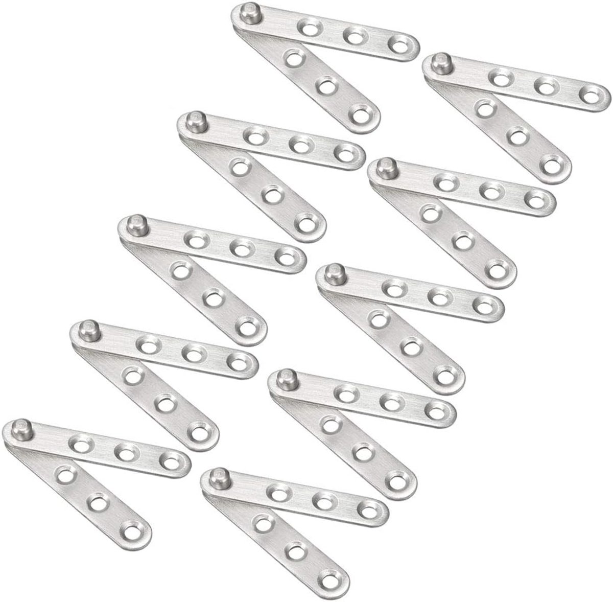 Map deurscharnier, roestvrij staal, draaibaar 360 60mm x 11mm x 1.6mm,10 pcs