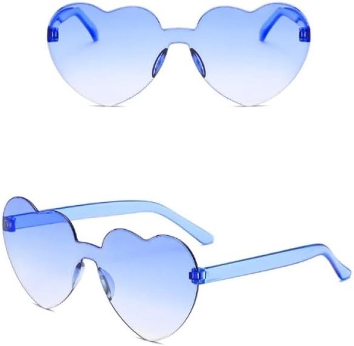 - Zonnebril - Hart - Hippie bril - Zomer - Blauw