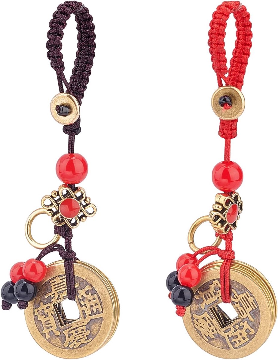 Chinese Lucky Feng Shui Munten - Cooper Lucy Geschenken Veel Geluk Charms Decor Sleutelhangers voor Rijkdom en Welvaart