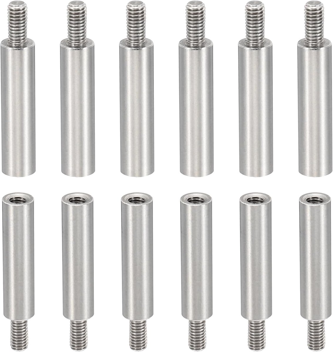 12 stks M3 afstandhouders, M3 22+6 mm afstandhouders afstandhouders aluminium schroefdraad afstandhouders kit 3 mm ID 5 mm OD metrische mannelijke vrouwelijke draad adapters voor printplaat