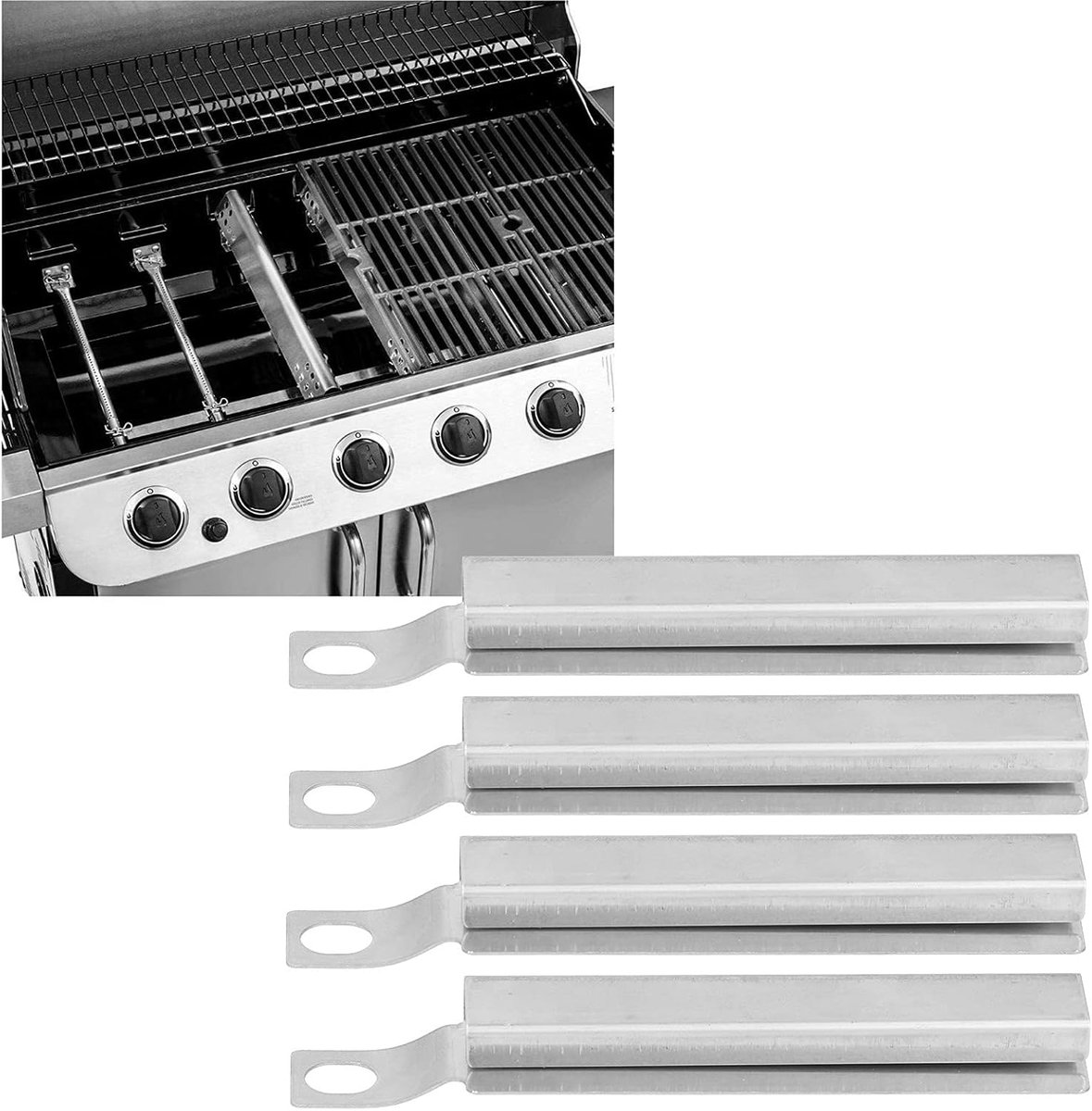 lyrlody BBQ Transferbuis, Verstelbare Crossover Buis, Roestvrijstaal, Grillonderdelen, Vervanging voor Gasbarbecues
