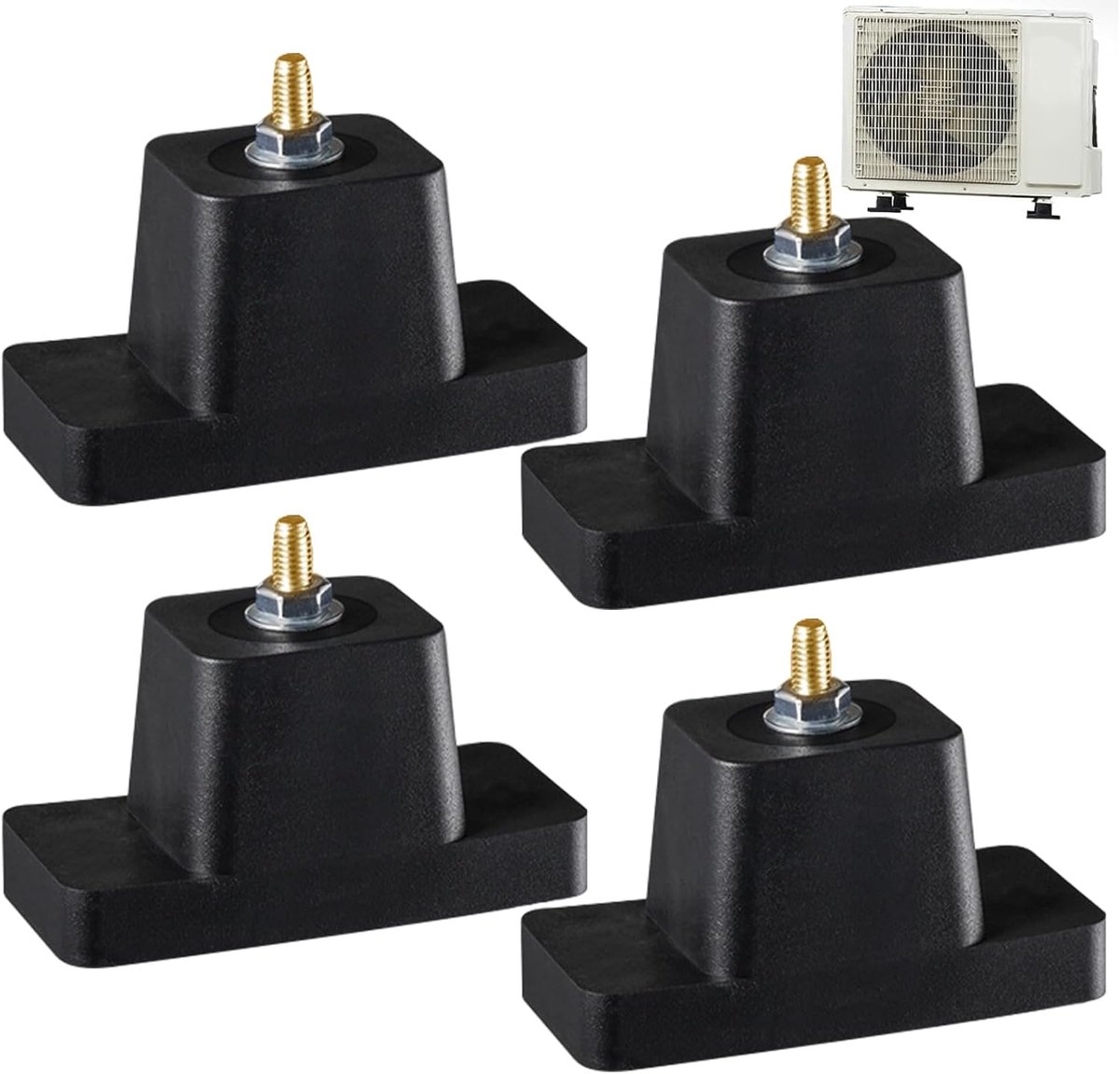 4 stuks rubberen lagers, airconditioning, trillingsdemper, rubberen demper, dempingssokkel voor airconditioning