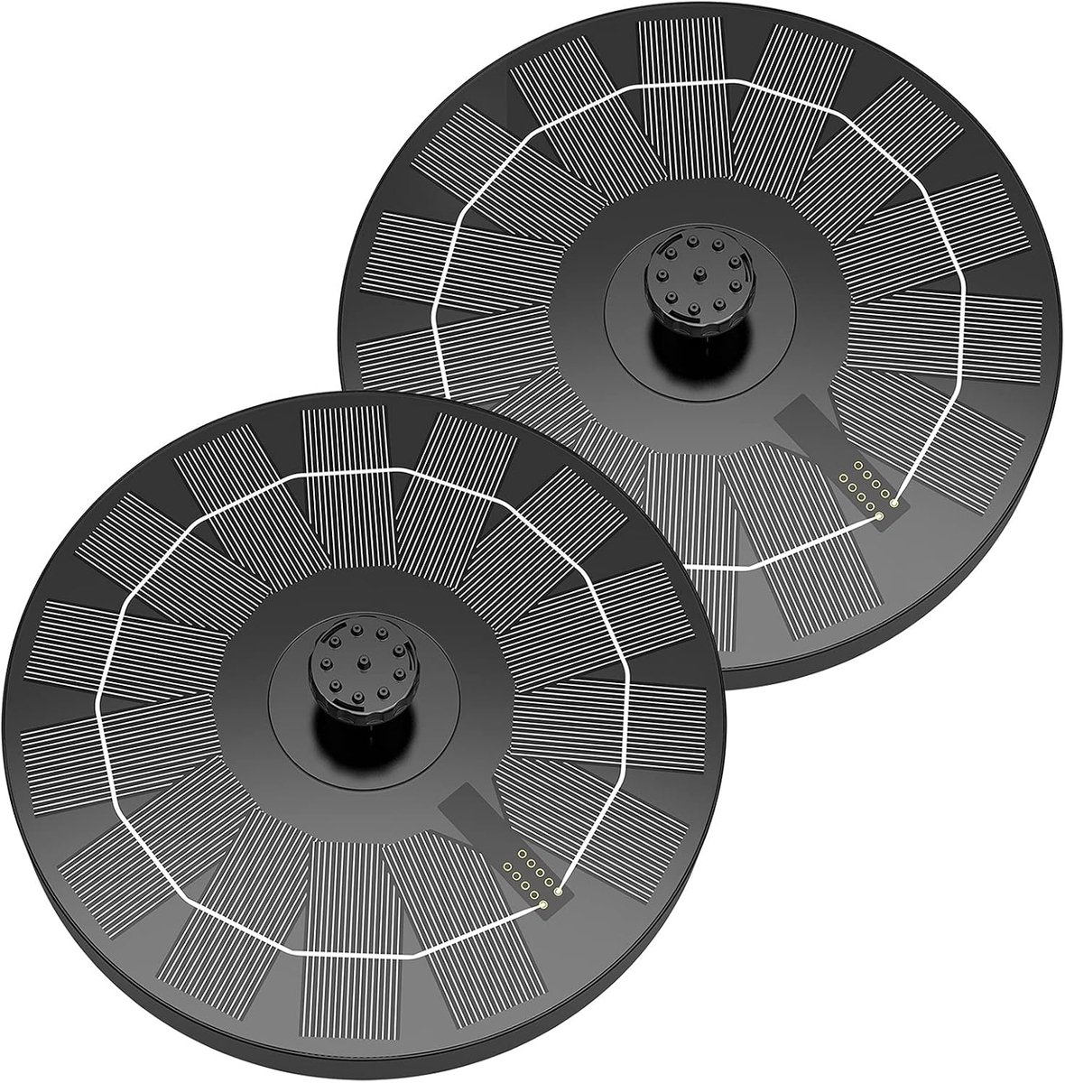 Fontein op zonne-energie, 2,5 W, met 6 fonteinsproeiers, drijvende fonteinpomp voor tuin, aquarium