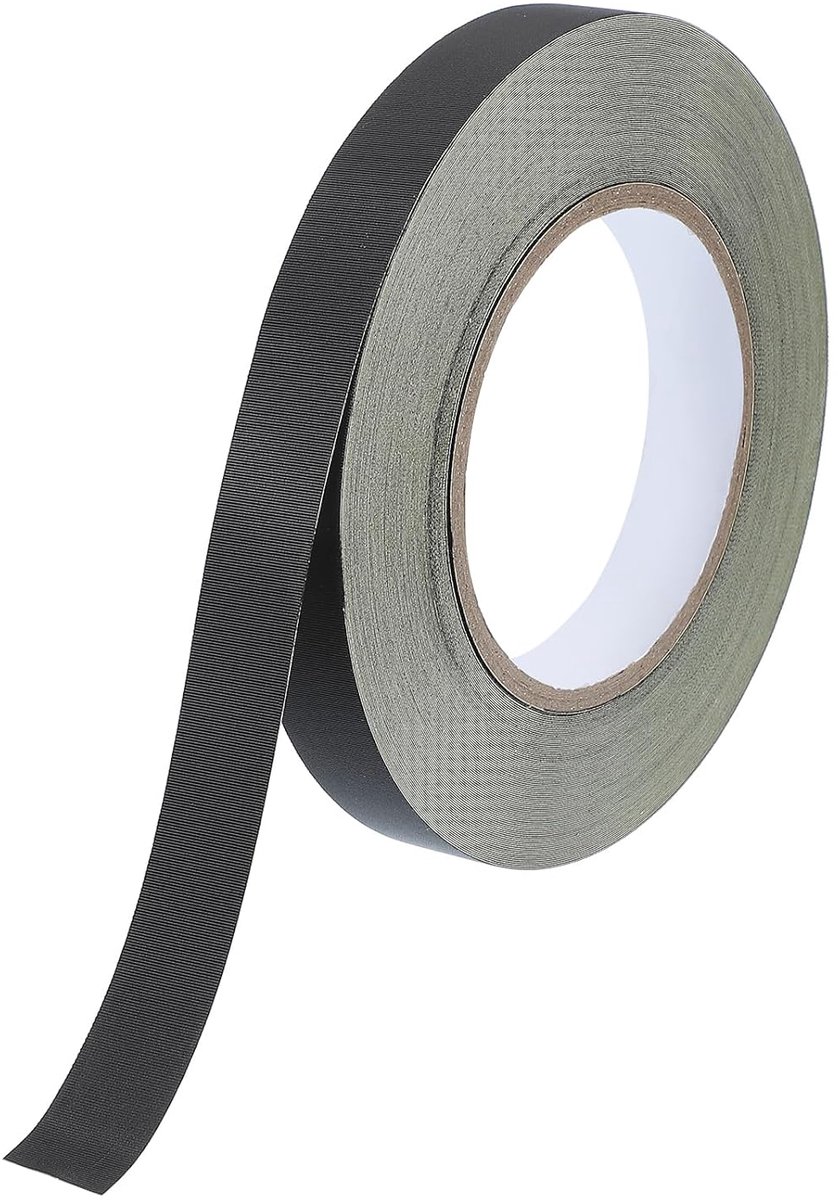 Acetaatweefseltape, 18 mm x 30 meter, zwart isolatieweefsel, plakband voor laptop, elektrisch, auto, gitaarreparatie, kabelboom