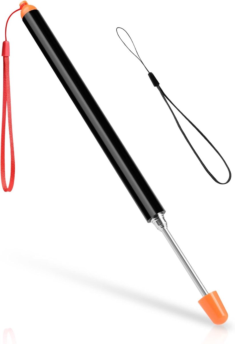uitschuifbare aanwijzer, 120 cm uitschuifbare telescopische stang met 2 lanyards, roestvrij staal, voor docenten whiteboard schoolbordaanwijzers voor presentaties, formats, seminars (120cm)