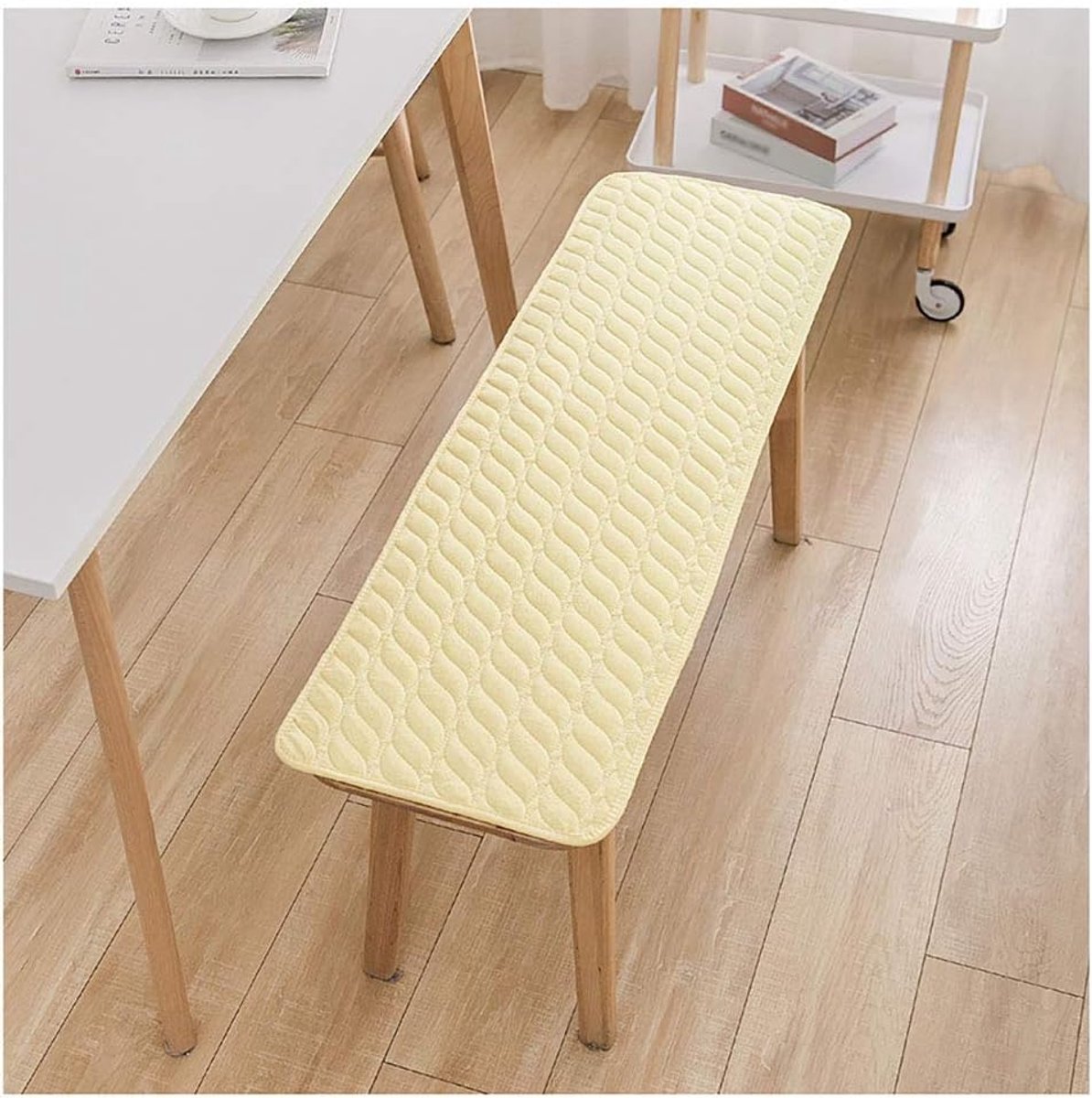 wangk bankzitkussen antislip bankkussen, schommel 2 of 3 zitsbank mat Pad vervanging matras reizen zitkussen indoor outdoor, wasbaar -geel 150 × 30 cm (59 × 12 inch)