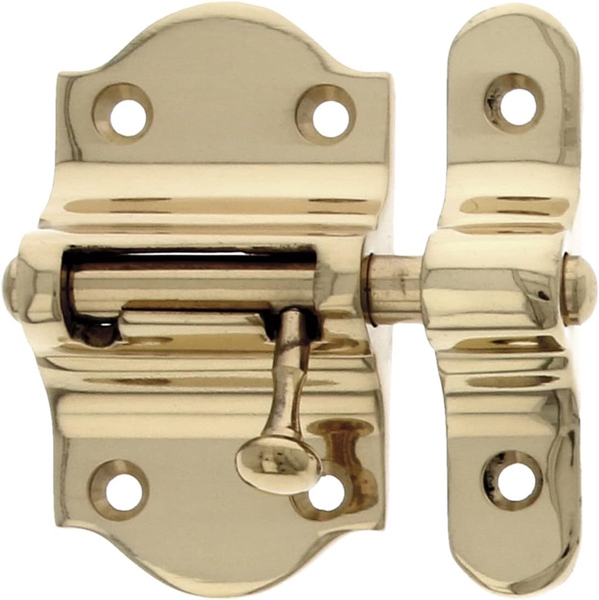 - Opbouwdeurslot Mod.720-50 x 88 mm - Horizontaal vergrendelend veiligheidsslot - Messing met gepolijste gouden afwerking - Inclusief schroeven