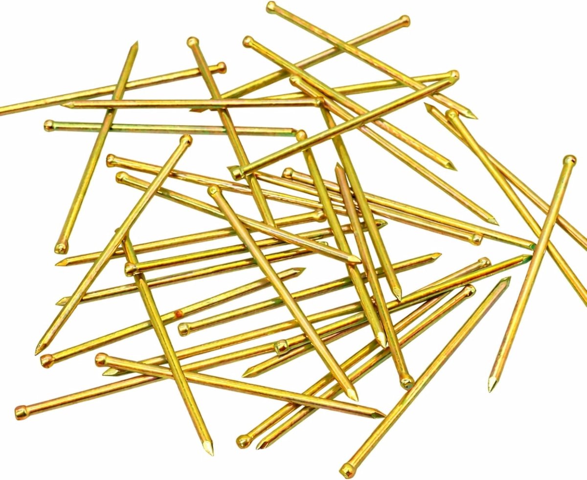 (Verpakking van 200 stuks) Kleine kop 1,5 x 40 mm afwerking nagels, verzinkte stalen nagels, nagels voor houtbewerking (200, 1,5 x 40 mm)