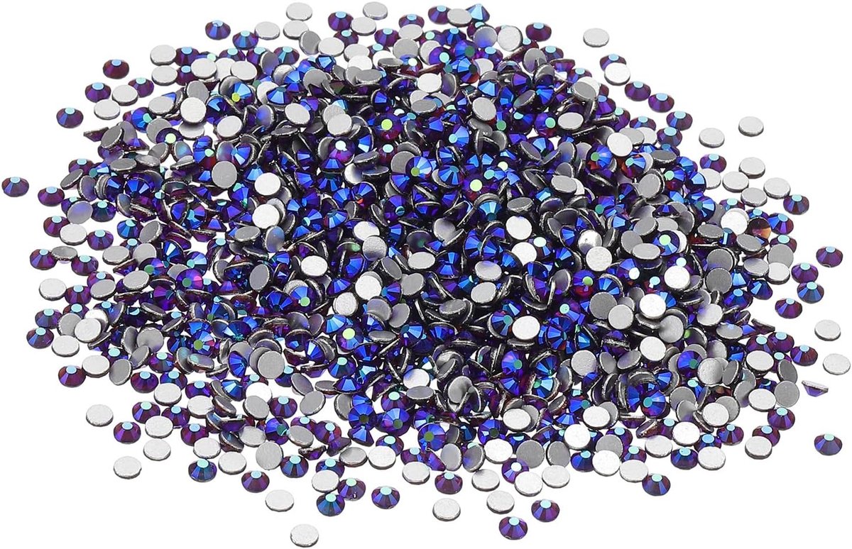 Strassteentjes, kristalglas, platte achterkant, strass, ronde kristallen, kunstedelstenen voor nagelkunst, handwerk, kleding, doe-het-zelf make-up, AB
