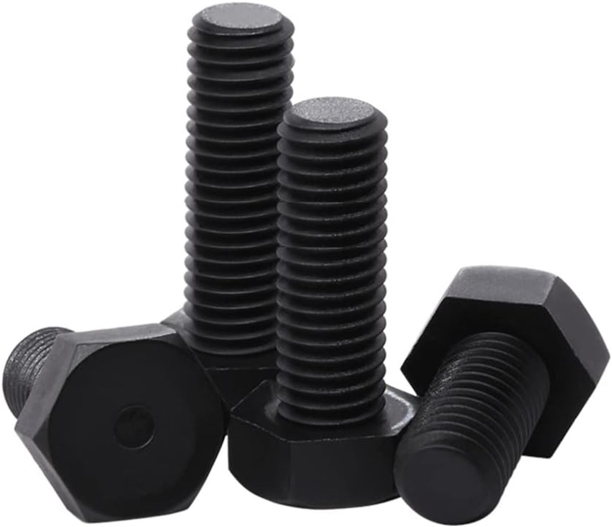 zeskantschroefbout Kunststof schroef zwart M10*15 mm,10 pcs