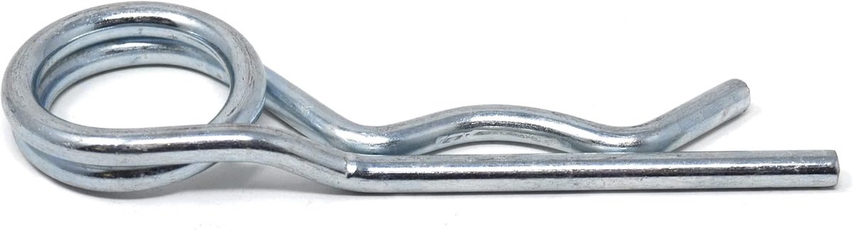 4 x veerstekers 5 mm x 92 mm dubbele veersplint voorsteker galvanisch verzinkt