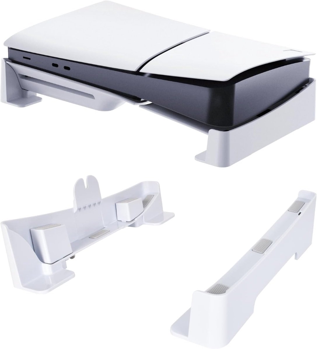 Slim Stand, horizontale houder voor PS5 Slim Disc Edition en Digital Edition, antislip siliconen pads, accessoires voor PS5 Slim Disc/Digital