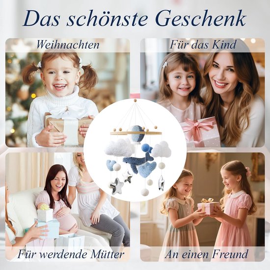 Mobiele babywindgong, 3D-walvis, heteluchtballon, mobiel babybed, bedbel, hanger, kinderkamer, babykamer, decoratie, pasgeborenen, cadeau voor baby's, jongens en meisjes — afbeelding 5