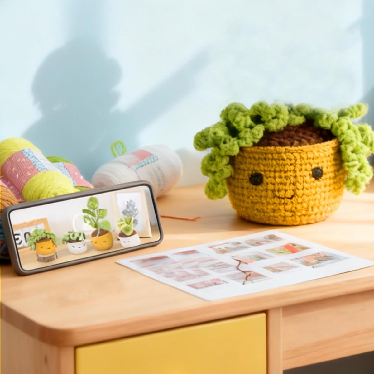 Haakset voor beginners: 4-delige haakset, haakplanten, breien, haakstarterkits met stapsgewijze video-tutorials, haaknaaldenset met handleiding, beginners voor volwassenen