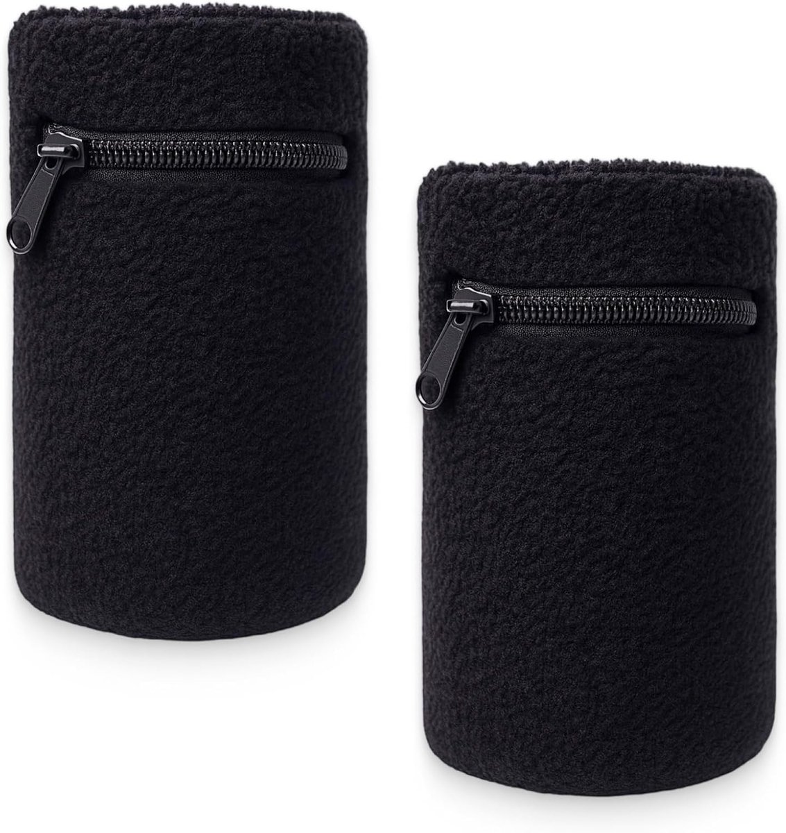 2 stuks sportzweetband polsband, polstas met praktische ritssluiting, ideaal voor fitness en sporten zoals voetbal, basketbal en tennis