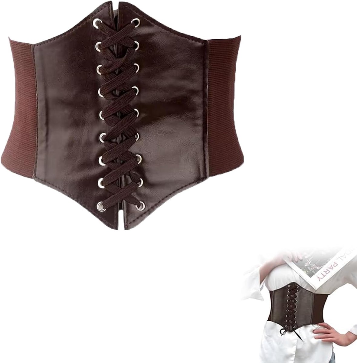 riem voor dames, breed, korsetriem, zwart, kleding korset, korsetriem, Viking onderborstkorset, accessoires, leer, taillegordel, piraat