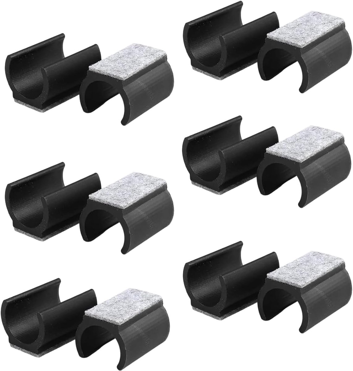 Set van 12 stoelkussens, Ø 24 - 25 mm, cantilever viltdoppen voor cantilevers, bescherm houten vloeren en reduceert lawaai